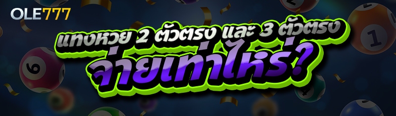 แทงหวย 2 ตัวตรง